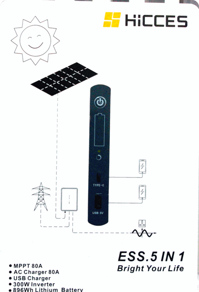 HICCES ESS 5-in-1 all-in-one solar energy storage unit